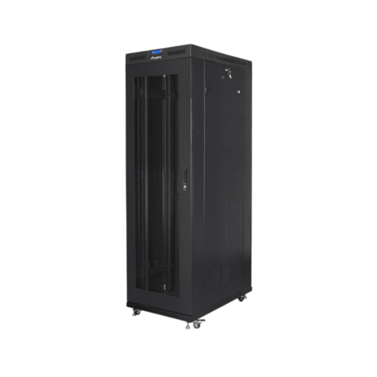 Szafa rack Lanberg 19" 42U 800x1200mm stojąca LCD V2 Drzwi perforowane Czarny.