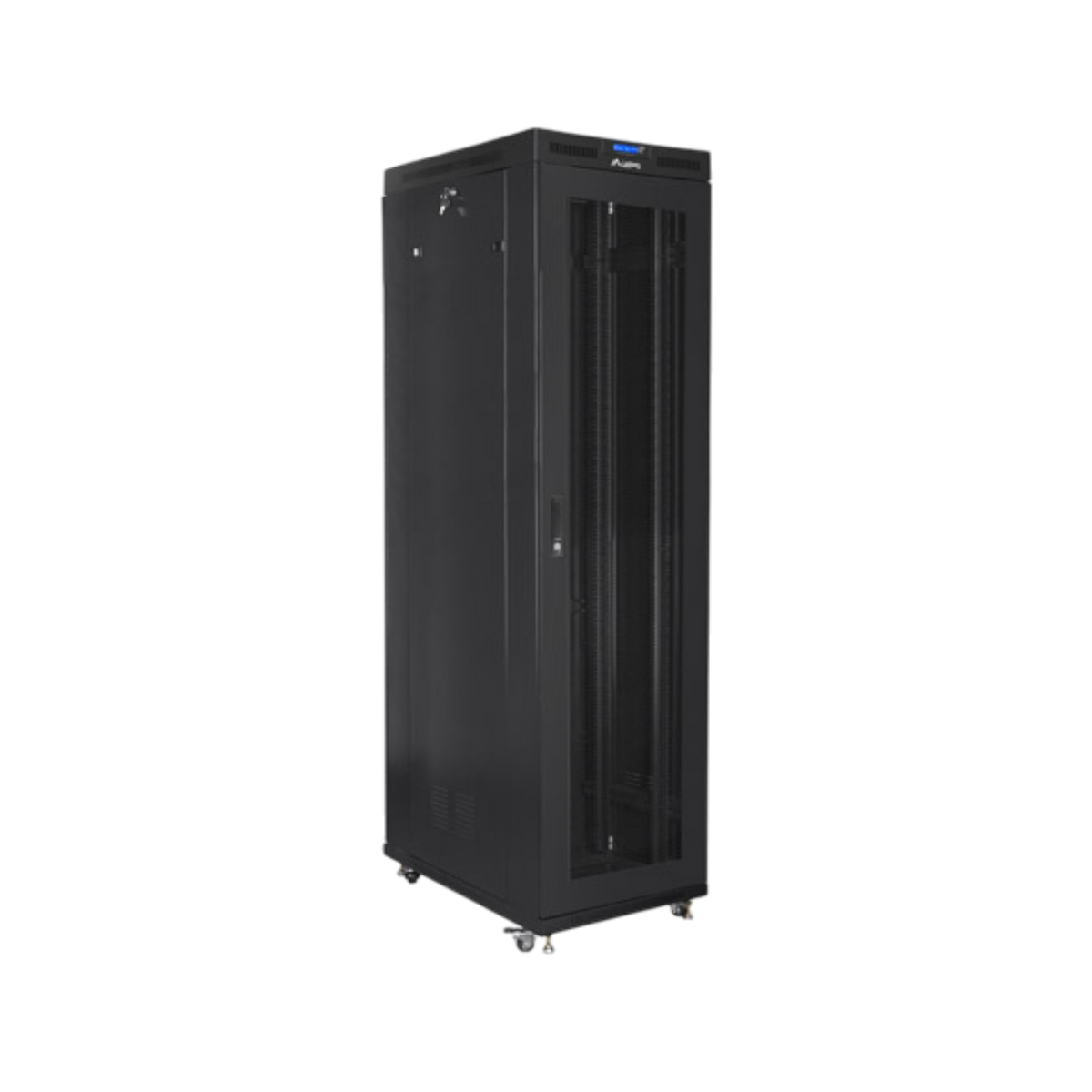 Szafa rack Lanberg 19" 47U 800x1000mm stojąca LCD V2 Drzwi perforowane Czarny.