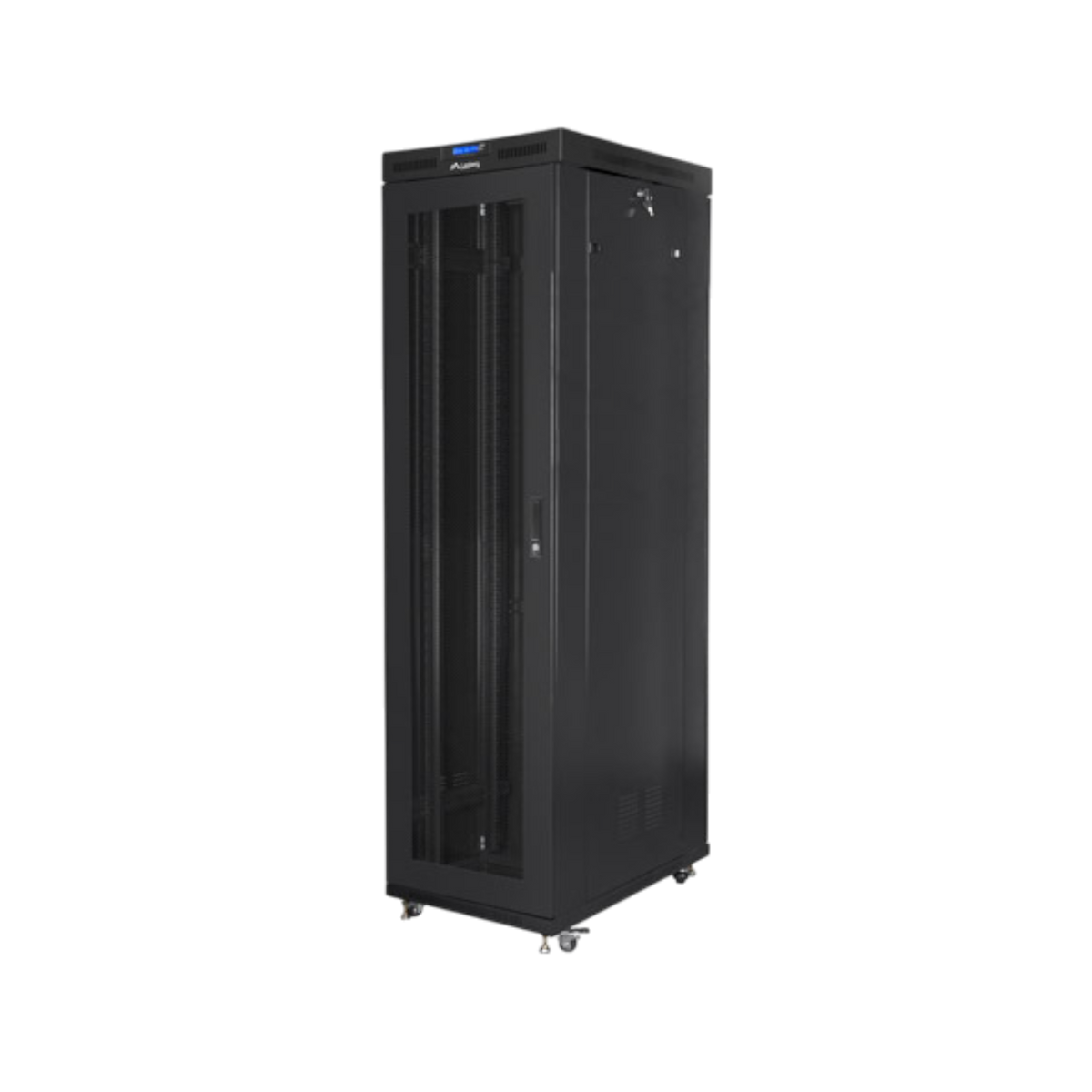 Szafa rack Lanberg 19" 47U 800x1000mm stojąca LCD V2 Drzwi perforowane Czarny.