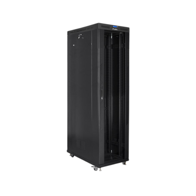 Szafa rack Lanberg 19" 47U 800x1200mm stojąca LCD V2 Drzwi szklane Czarny.