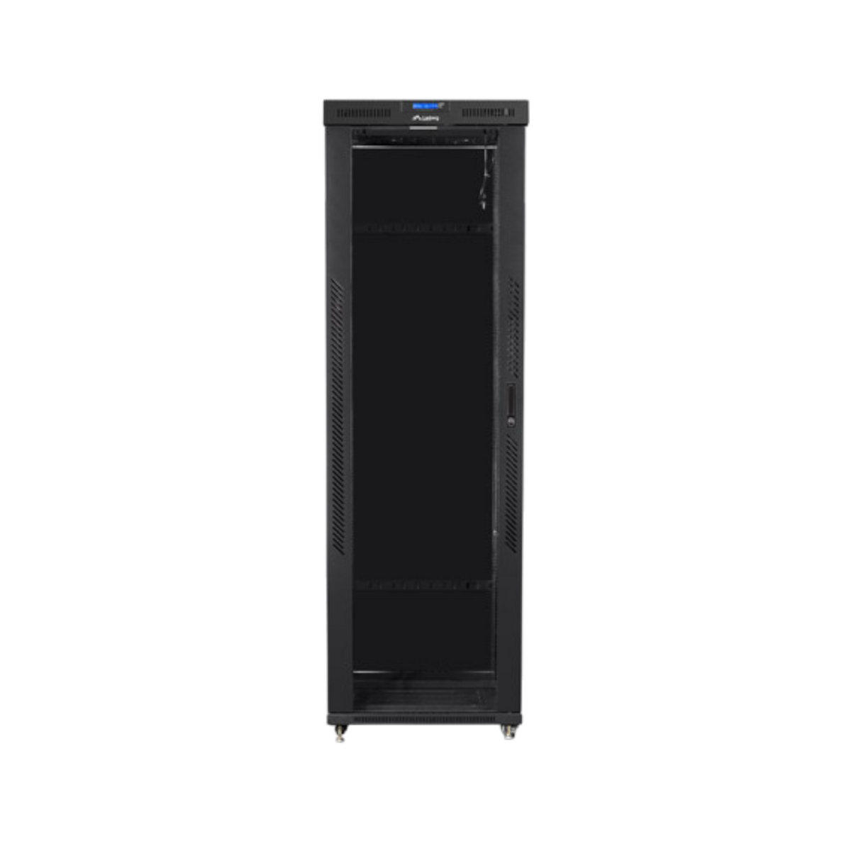 Szafa rack Lanberg 19" 47U 800x1200mm stojąca LCD V2 Drzwi szklane Czarny.