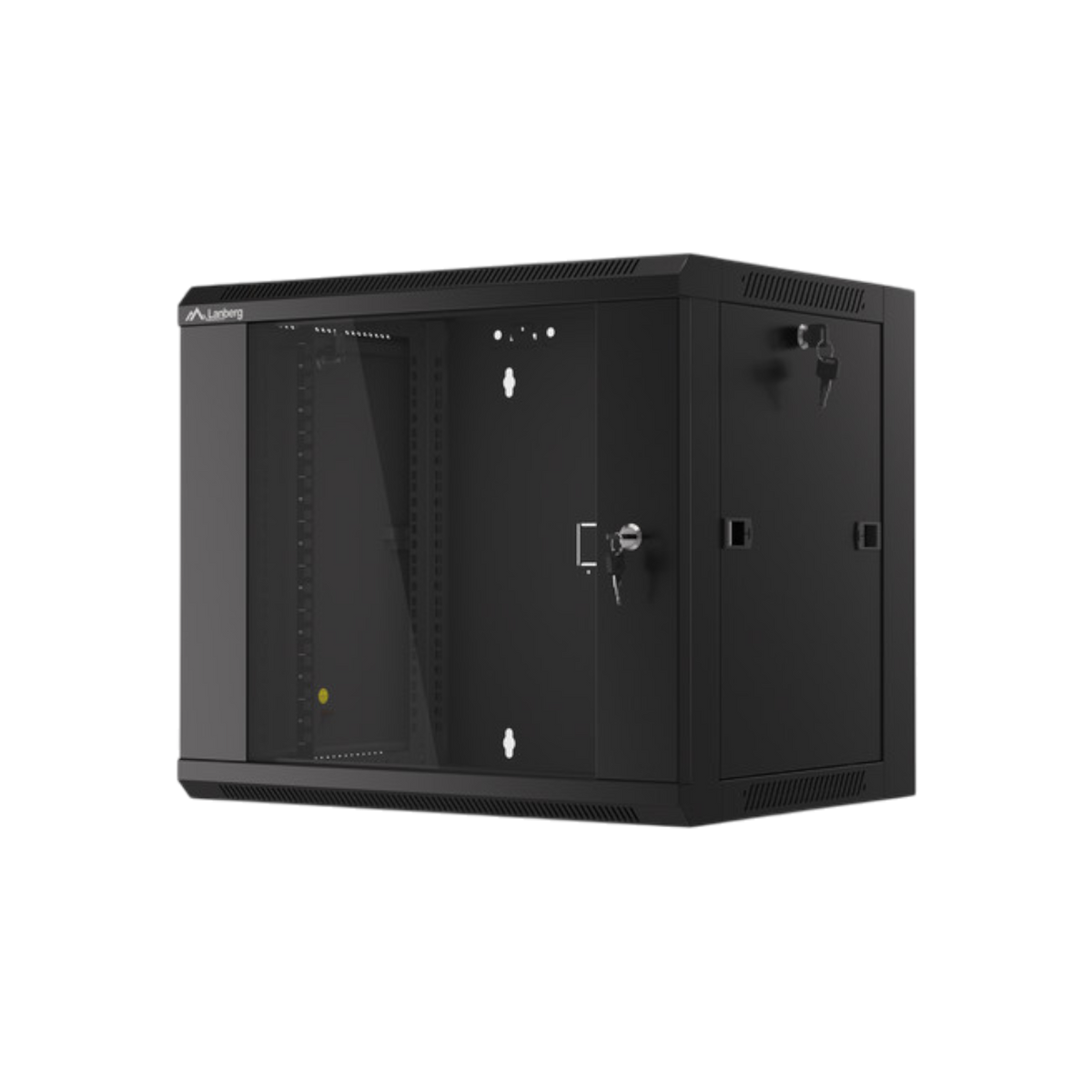 Szafa rack Lanberg 19" 9U 570x450mm wisząca Drzwi szklane Czarny.