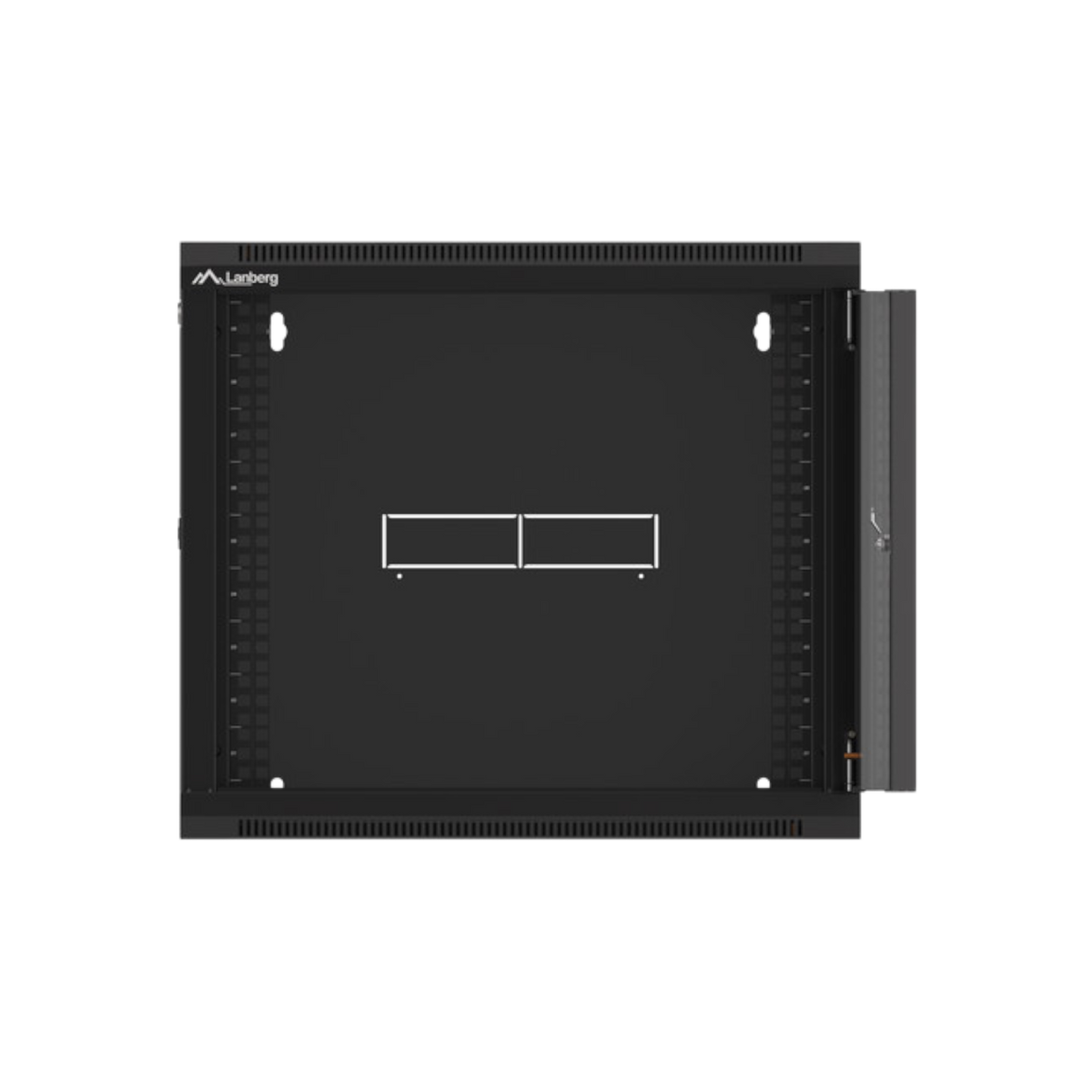 Szafa rack Lanberg 19" 9U 570x450mm wisząca Drzwi szklane Czarny.