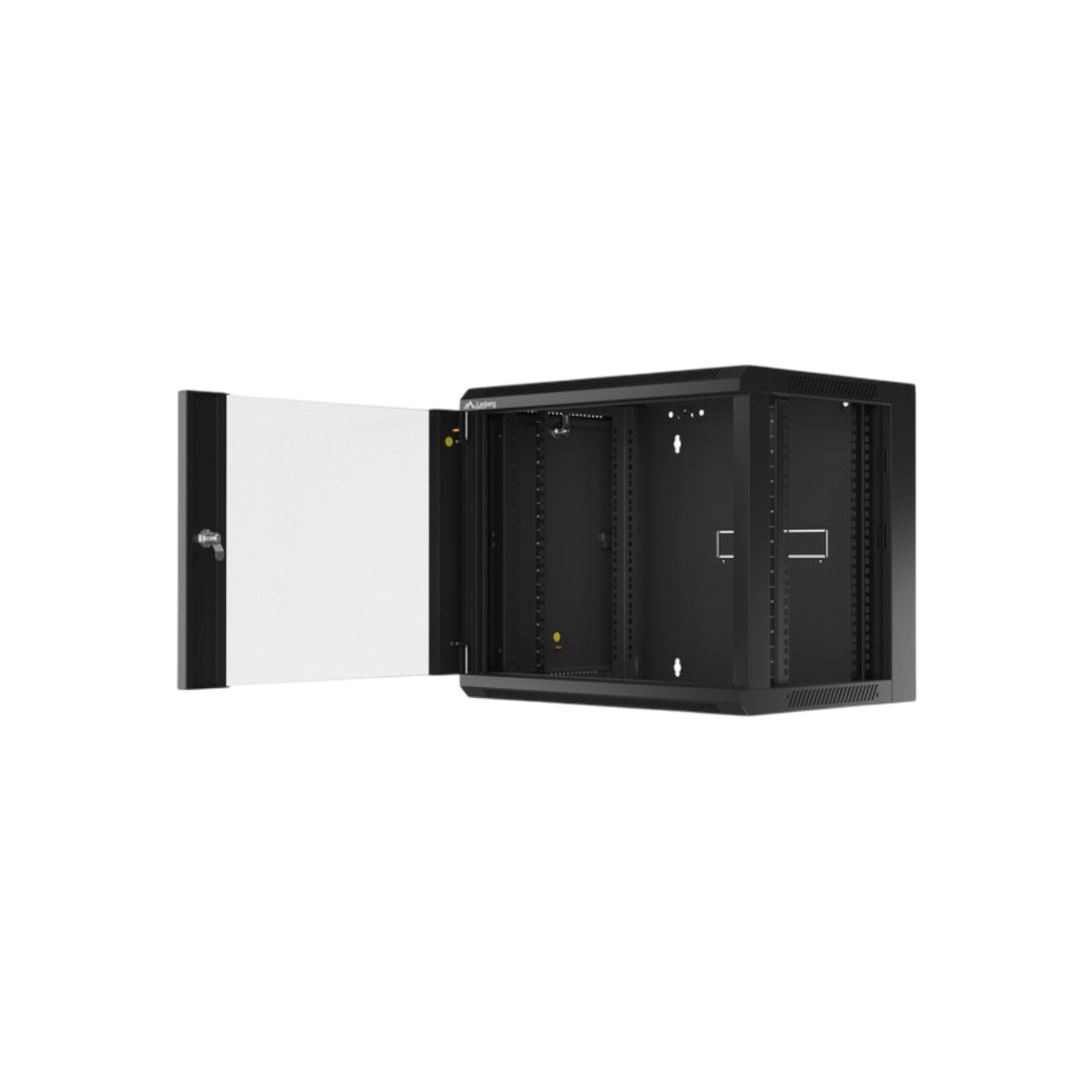 Szafa rack Lanberg 19" 9U 570x450mm wisząca Drzwi szklane Czarny.