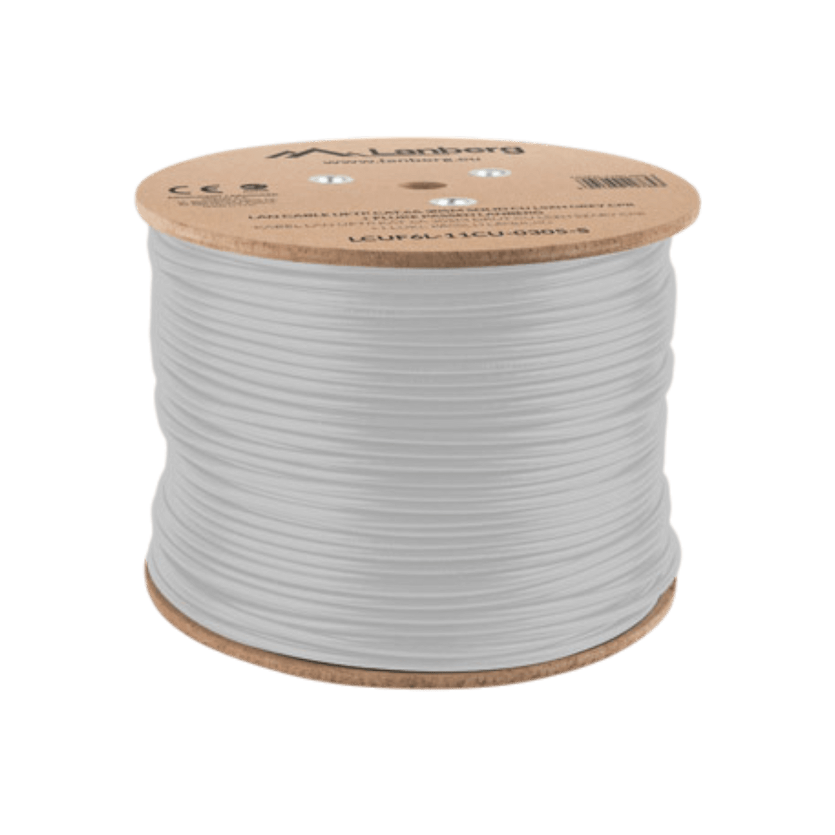 Kabel sieciowy LAN Lanberg UFTP Kat.6a Drut CU Fluke Passed CPR LSZH 305m Szary.