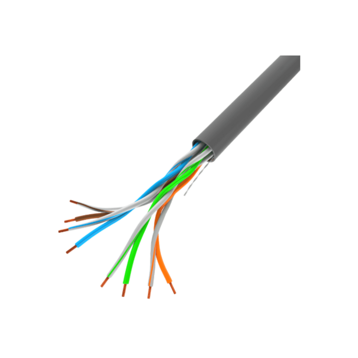 Kabel sieciowy LAN Lanberg UTP Kat.5e Drut CU Fluke Passed CPR 305m Szary.