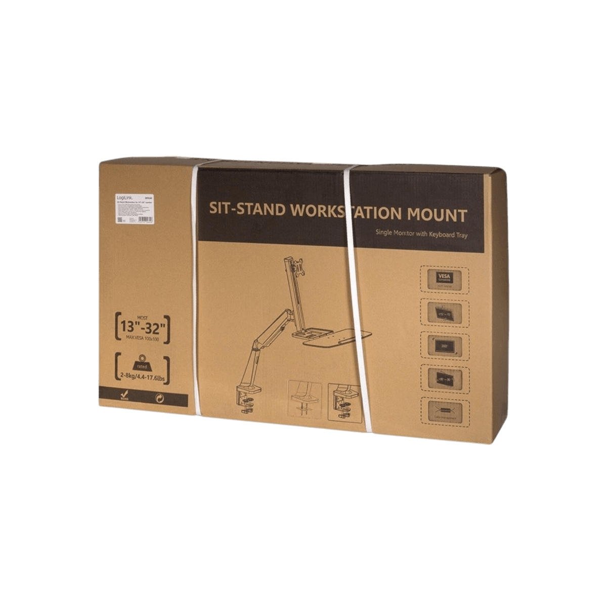 Uchwyt biurkowy na monitor i klawiaturę LogiLink BP0040 13" - 32" VESA 8kg.
