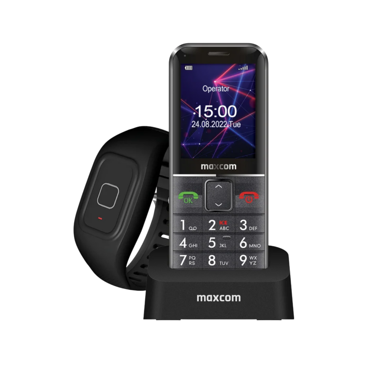 Telefon komórkowy Maxcom MM735 + Opaska SOS.