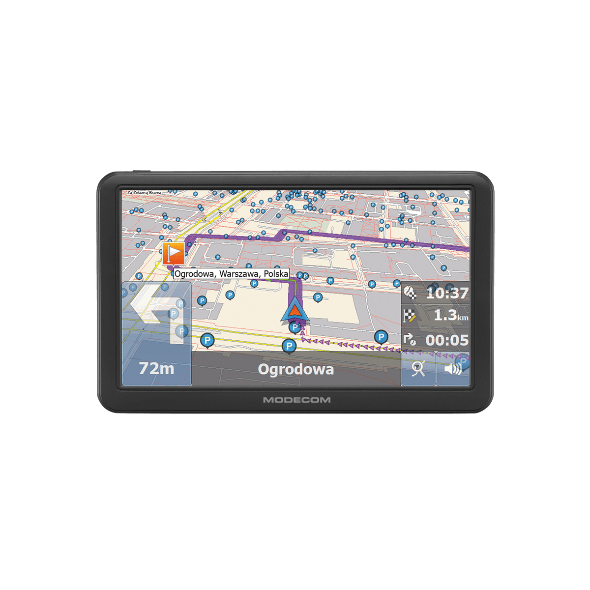 Nawigacja samochodowa MODECOM FreeWAY CX 7.4 + MapFactor mapy Europy.