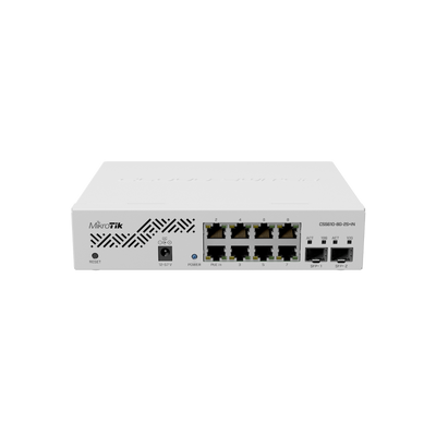 Switch zarządzalny Mikrotik CSS610-8G-2S+IN 8xGbE 2xSFP+ PoE.
