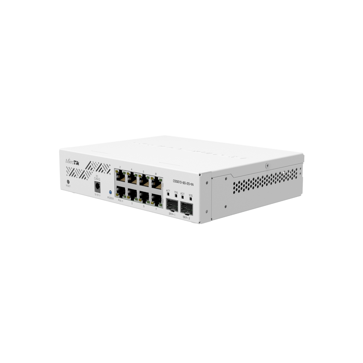 Switch zarządzalny Mikrotik CSS610-8G-2S+IN 8xGbE 2xSFP+ PoE.