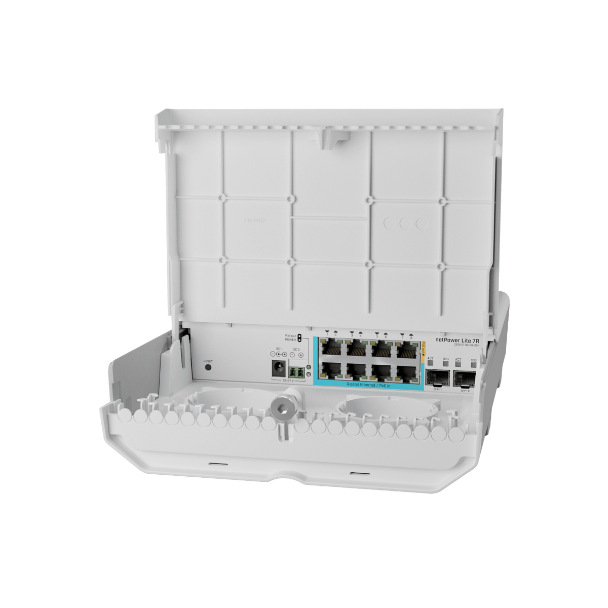 Switch zarządzalny Mikrotik netPower Lite 7R 8xGbE 2xSFP+ PoE.