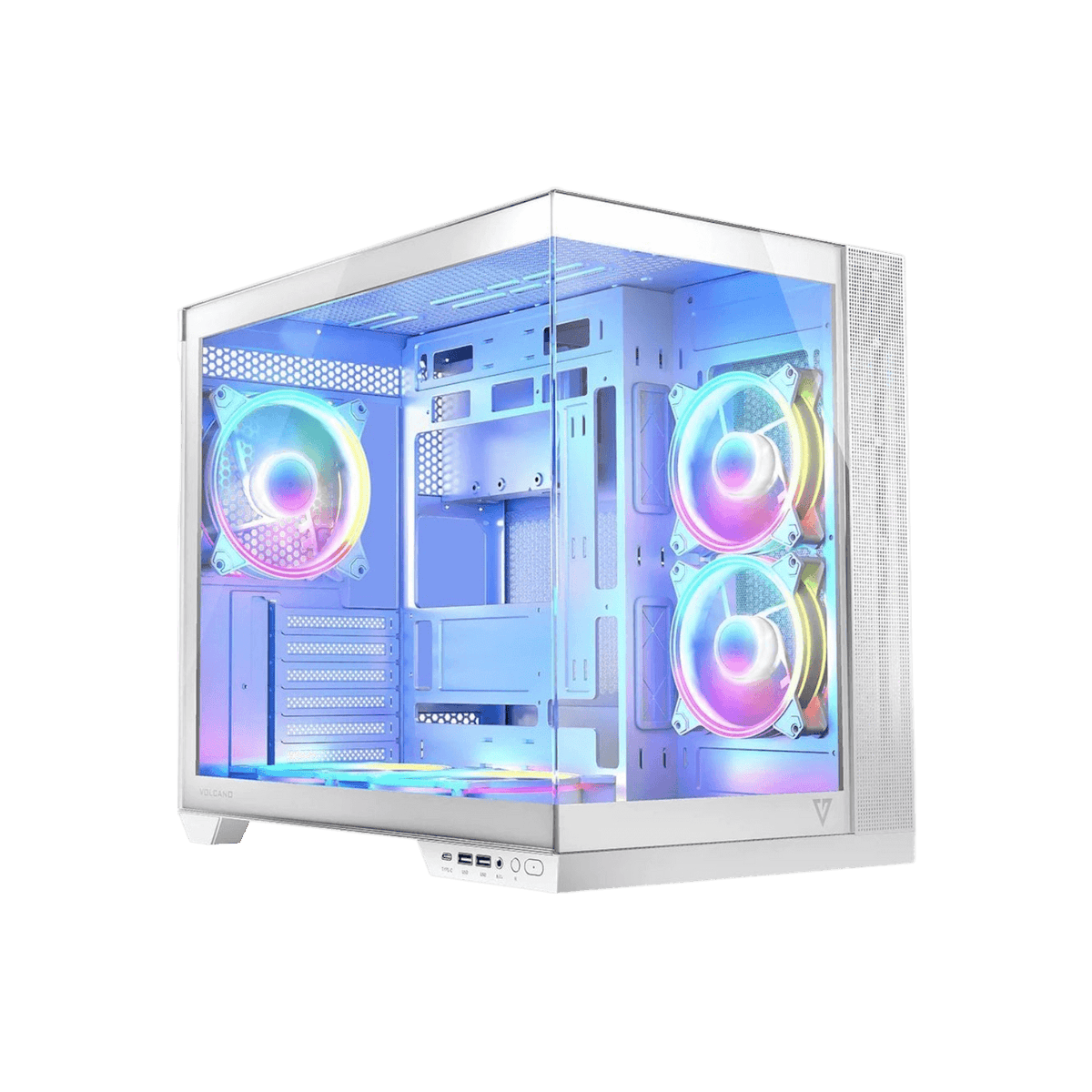 Obudowa Modecom Volcano Panorama Apex ARGB 5F Midi White.