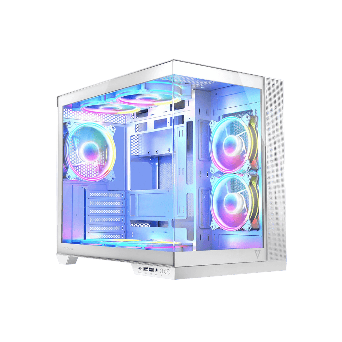 Obudowa Modecom Volcano Panorama Apex ARGB 7F Midi White.