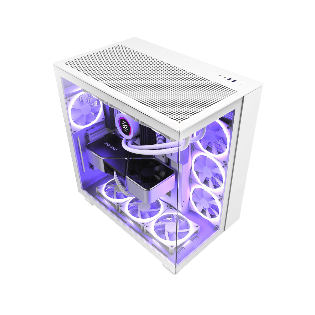 Obudowa NZXT H9 Flow Matte White.