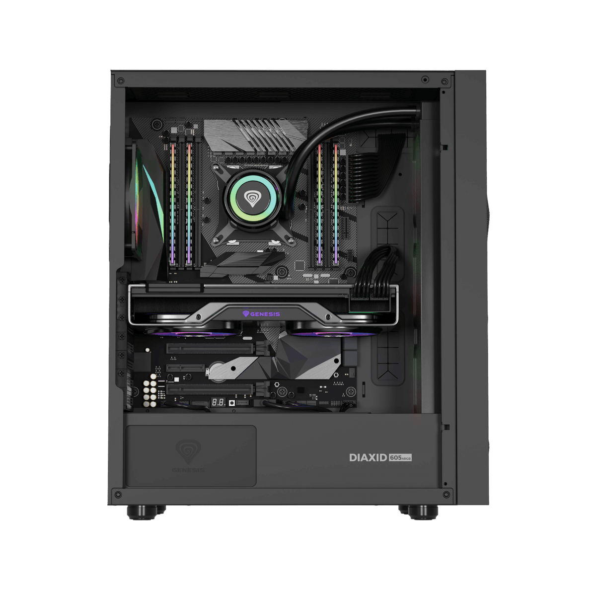Obudowa Natec Genesis Diaxid 605 ARGB Black.