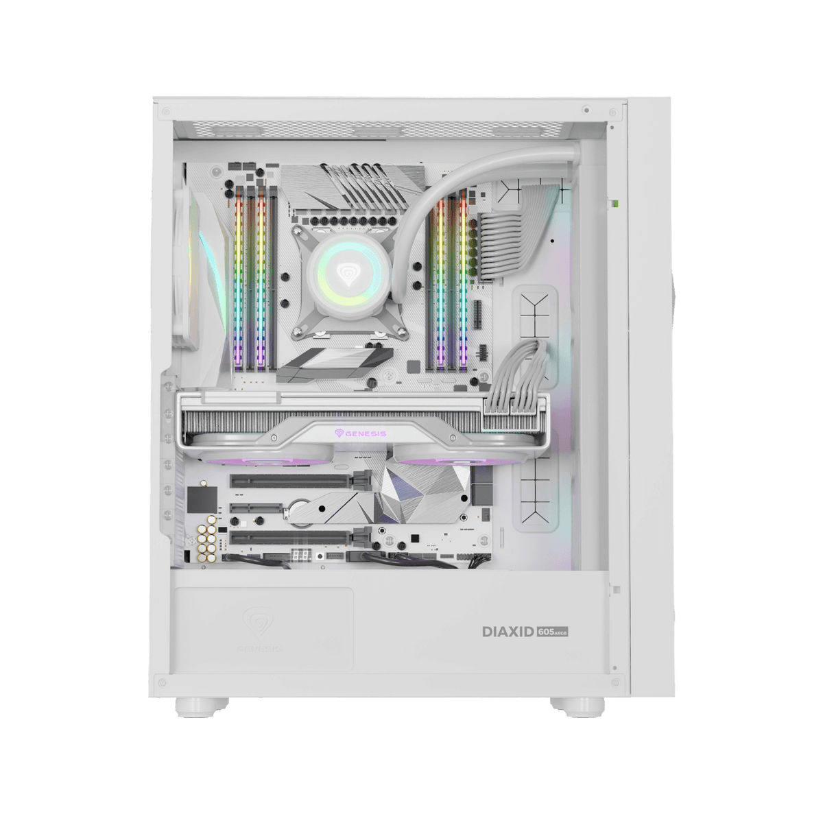 Obudowa Natec Genesis Diaxid 605 ARGB White.