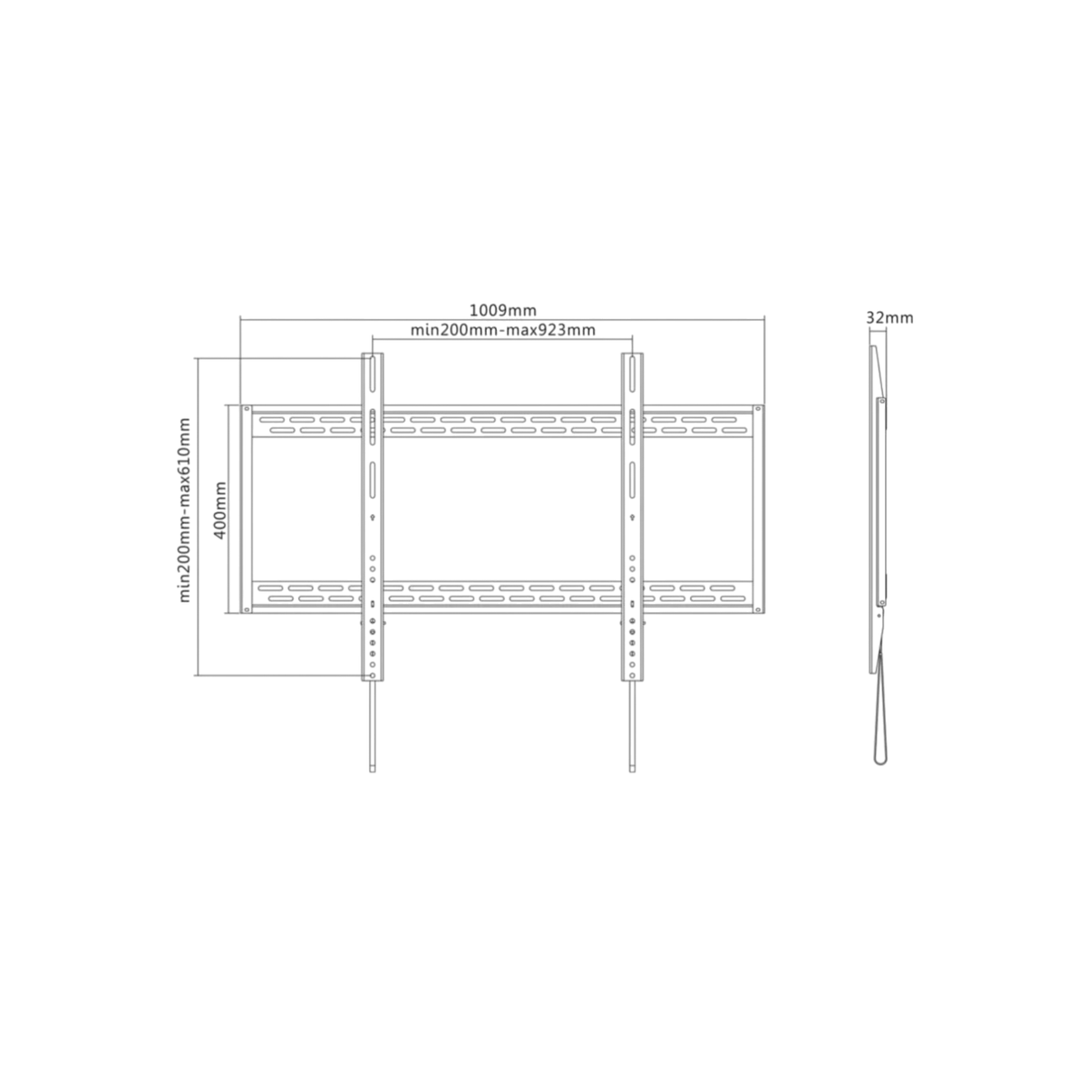 Uchwyt ścienny do TV Neomounts LFD-W1000 60" - 100" VESA 125kg.