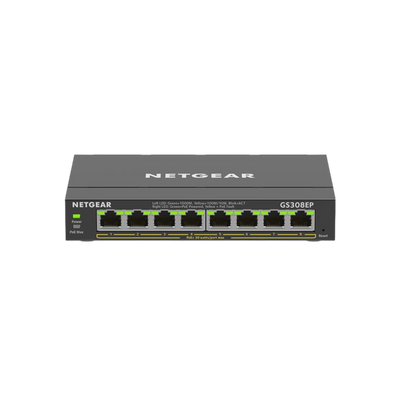 Switch zarządzalny Netgear GS308EP 8xGbE PoE+ 62W.