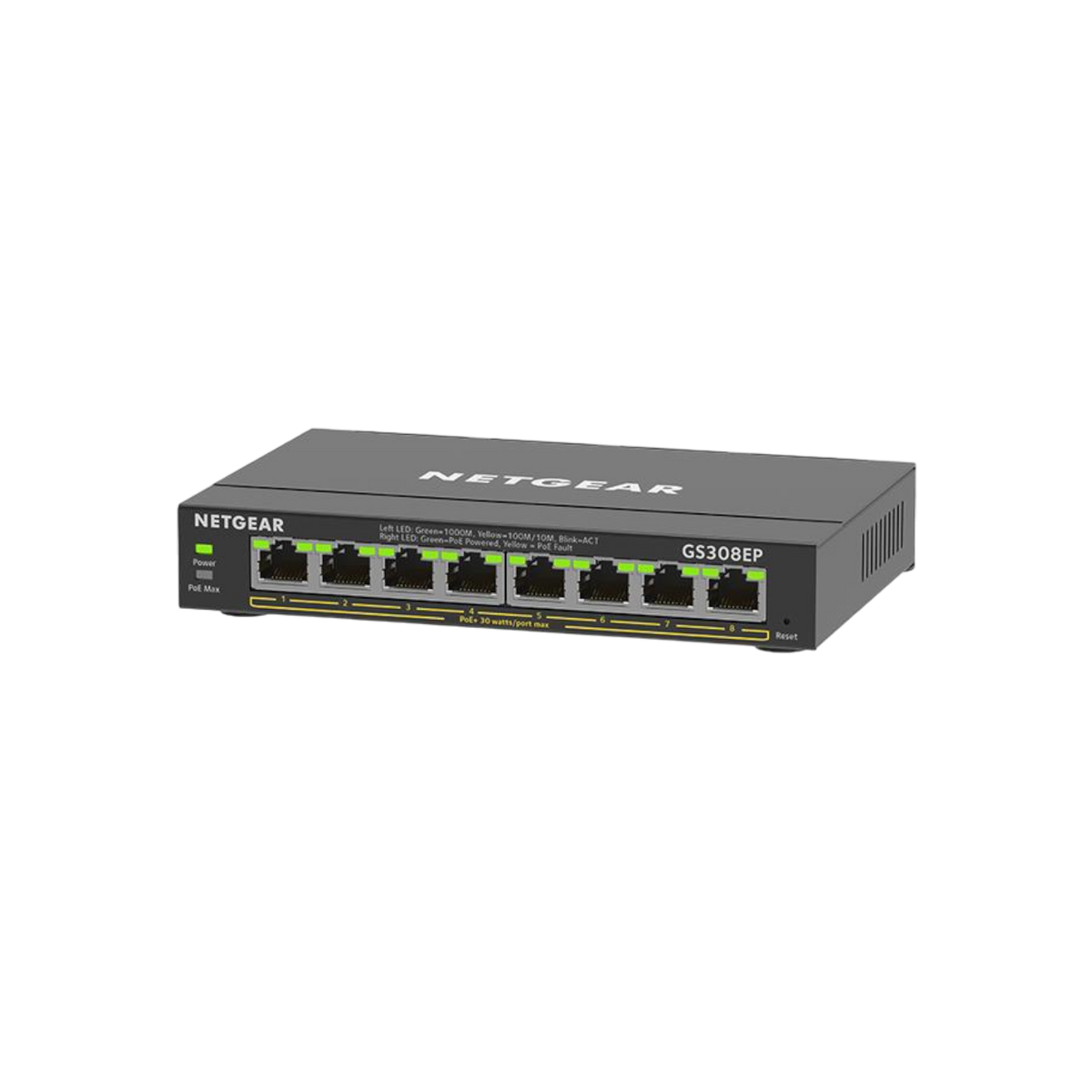 Switch zarządzalny Netgear GS308EP 8xGbE PoE+ 62W.