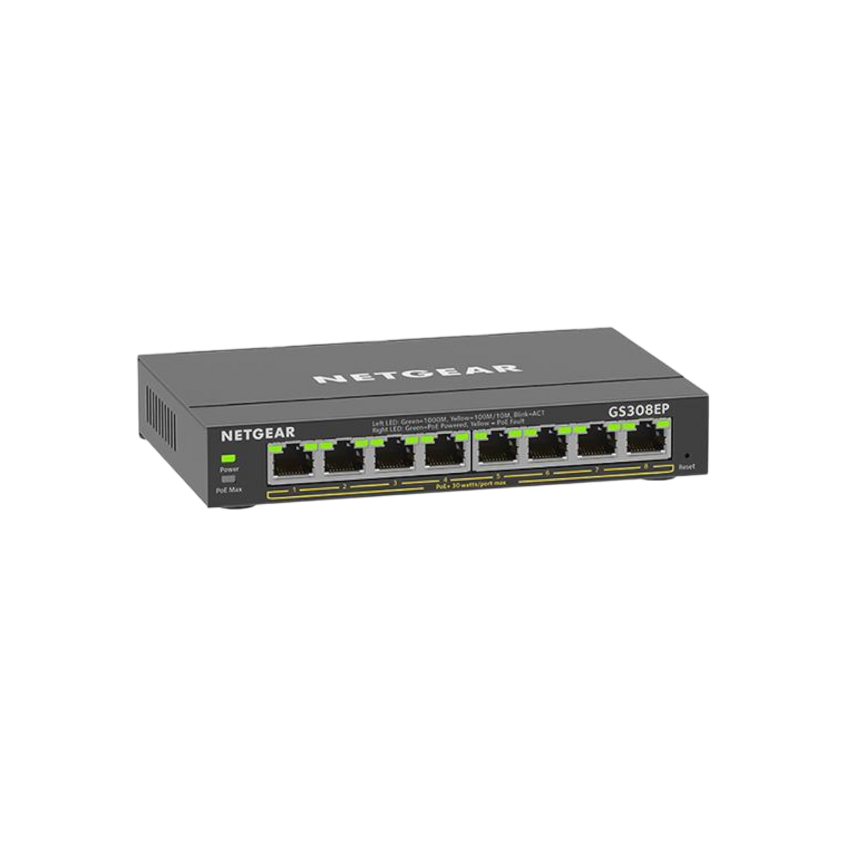 Switch zarządzalny Netgear GS308EP 8xGbE PoE+ 62W.