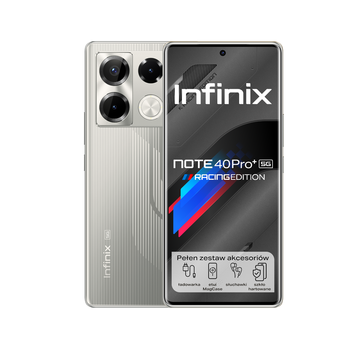 Smartfon Infinix NOTE 40 Pro+ 5G Racing Grey Edition.