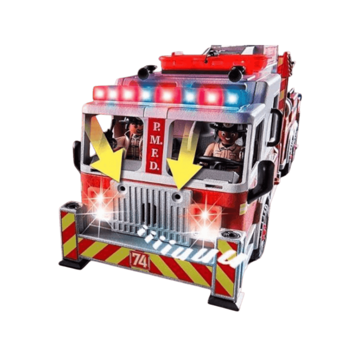 Playmobil Zestaw figurek City Action 70935 Wóz strażacki: US Tower Ladder.
