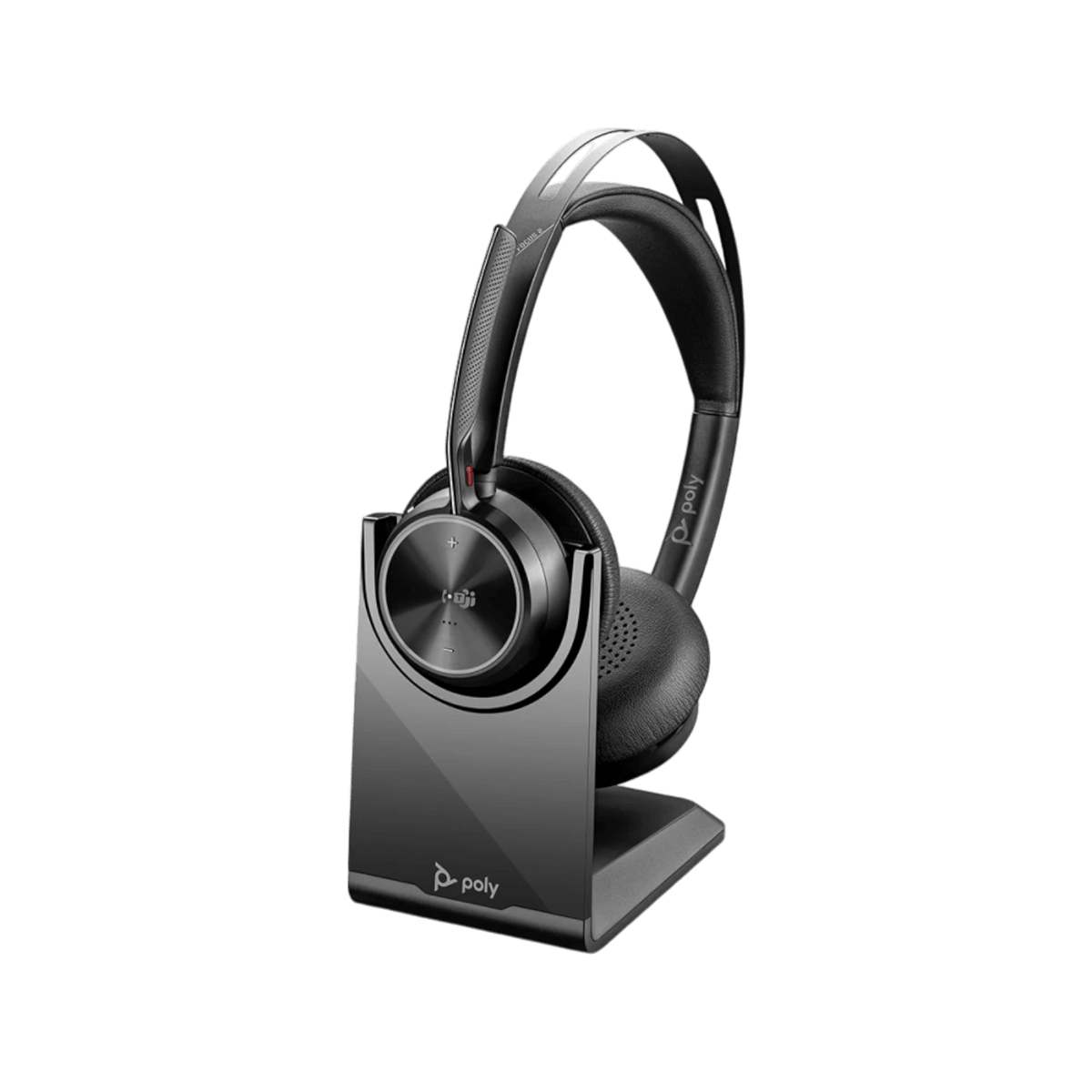 Słuchawki bezprzewodowe nauszne Poly Voyager Focus 2 MS Charge Stand.