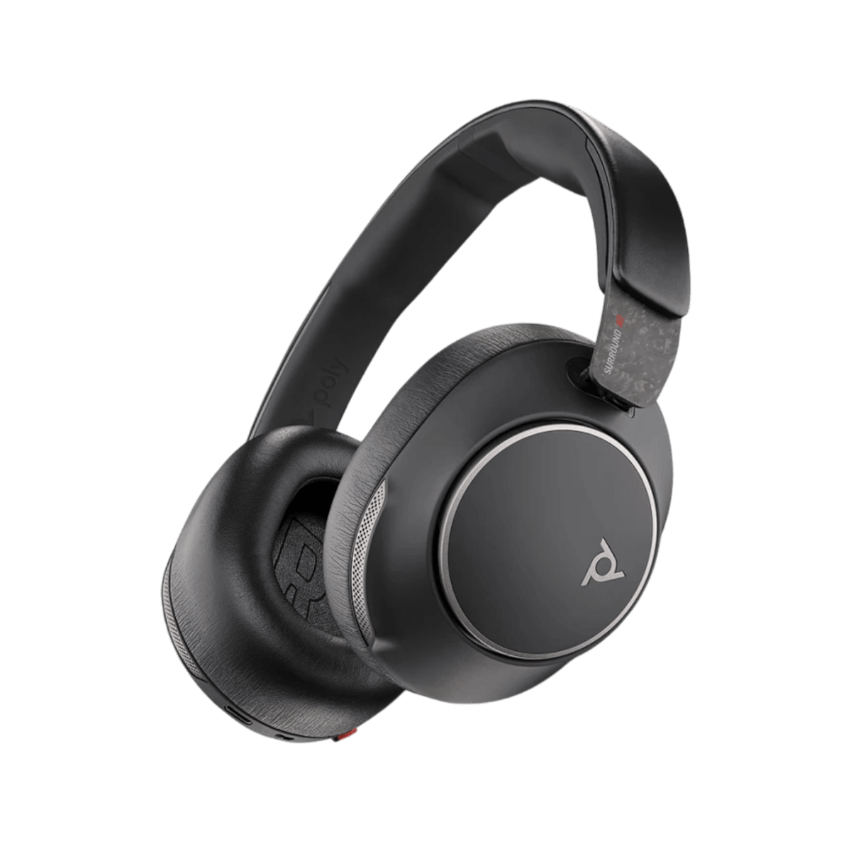 Słuchawki bezprzewodowe nauszne Poly Voyager Surround 80 UC MS USB-C adapter USB-C/A.