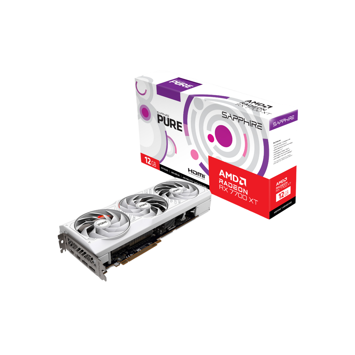 Karta graficzna Sapphire Pure Radeon RX 7700 XT 12GB GDDR6.