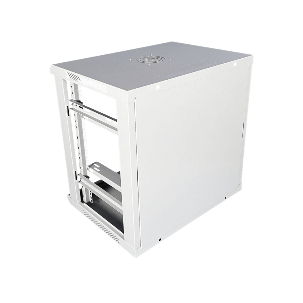 Szafa rack Q-LANTEC 19" 12U 600x450mm wisząca Drzwi szklane Szary.