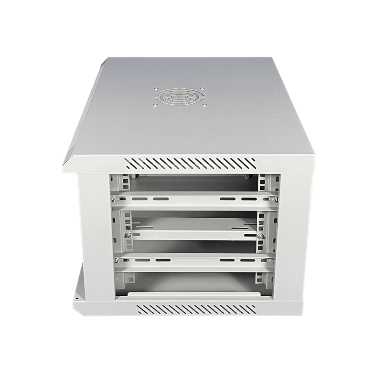 Szafa rack Q-LANTEC 19" 6U 600x450mm wisząca Drzwi szklane Szary.