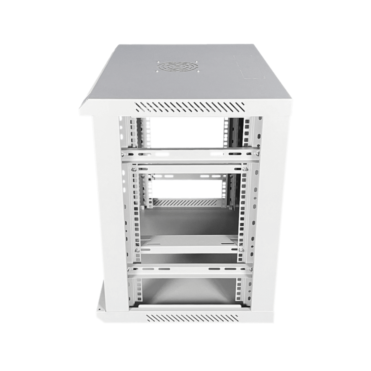 Szafa rack Q-LANTEC 19" 9U 600x450mm wisząca Drzwi szklane Szary.