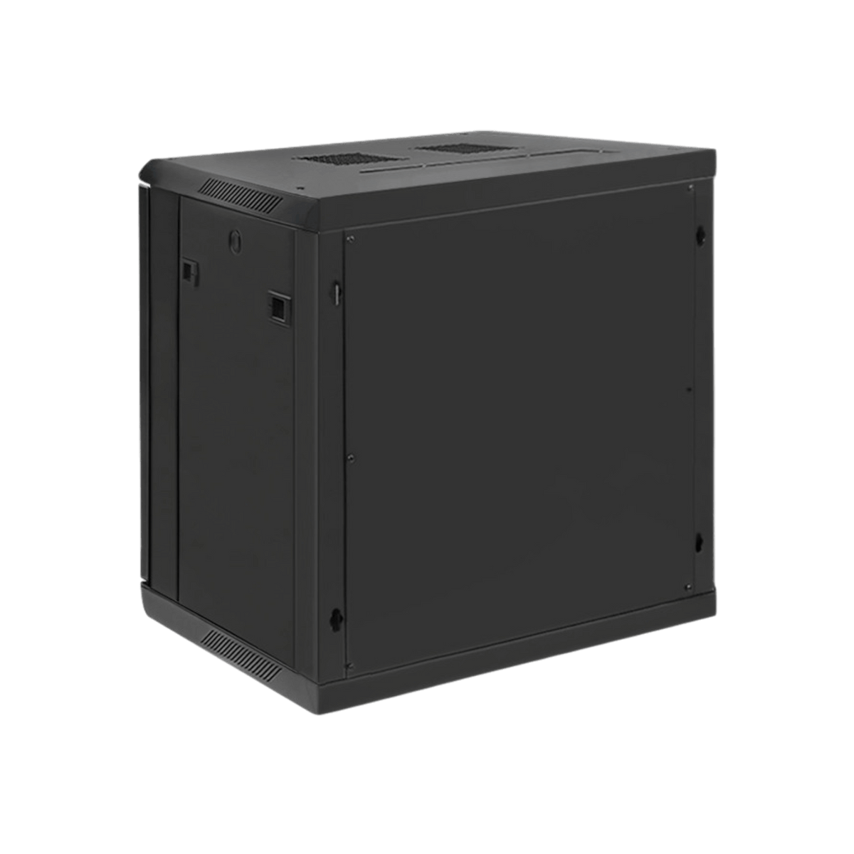 Szafa rack Qoltec 19" 12U 600x635x450mm wisząca Drzwi szklane Czarny.
