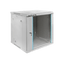 Szafa rack Qoltec 19" 12U 600x635x450mm wisząca Drzwi szklane Szary.