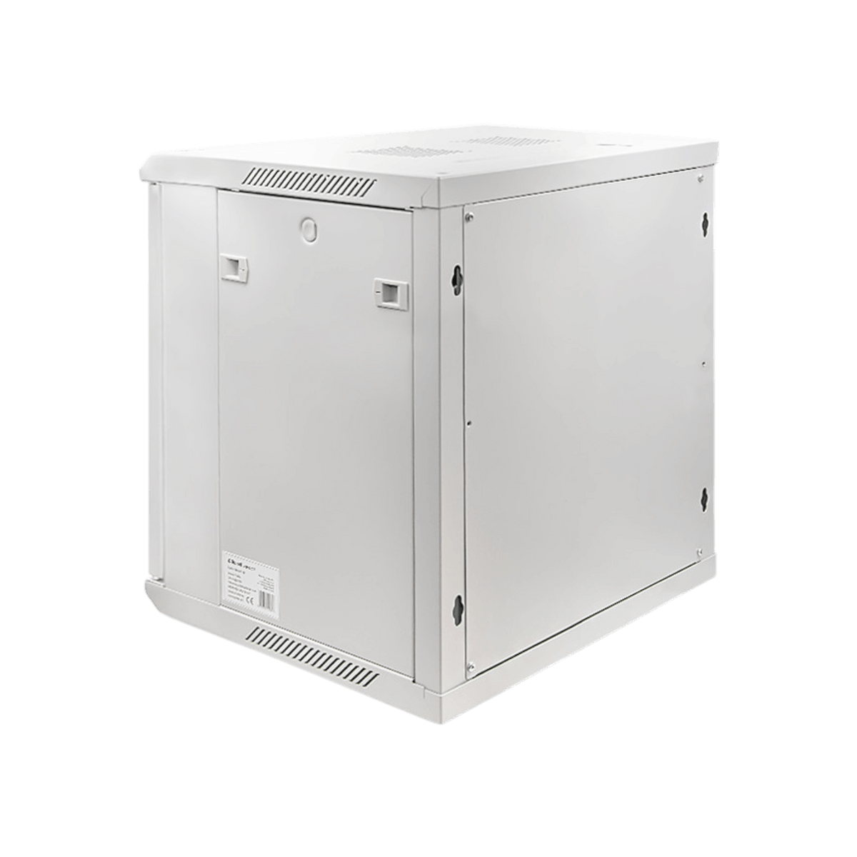 Szafa rack Qoltec 19" 12U 600x635x450mm wisząca Drzwi szklane Szary.