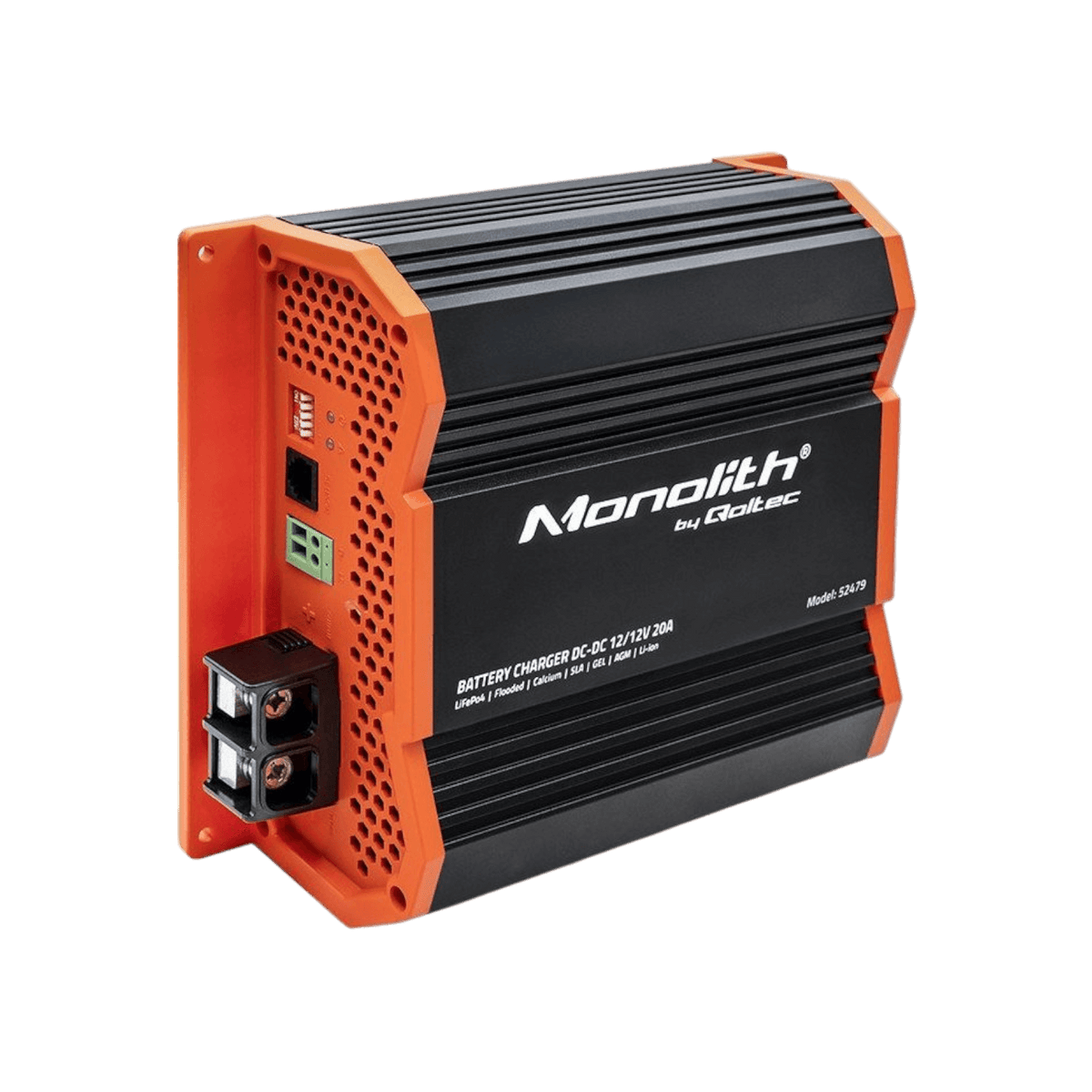 Ładowarka akumulatorów Qoltec Monolith 52479 DC-DC LiFePO4 AGM GEL 12V-12V 20A 250W.