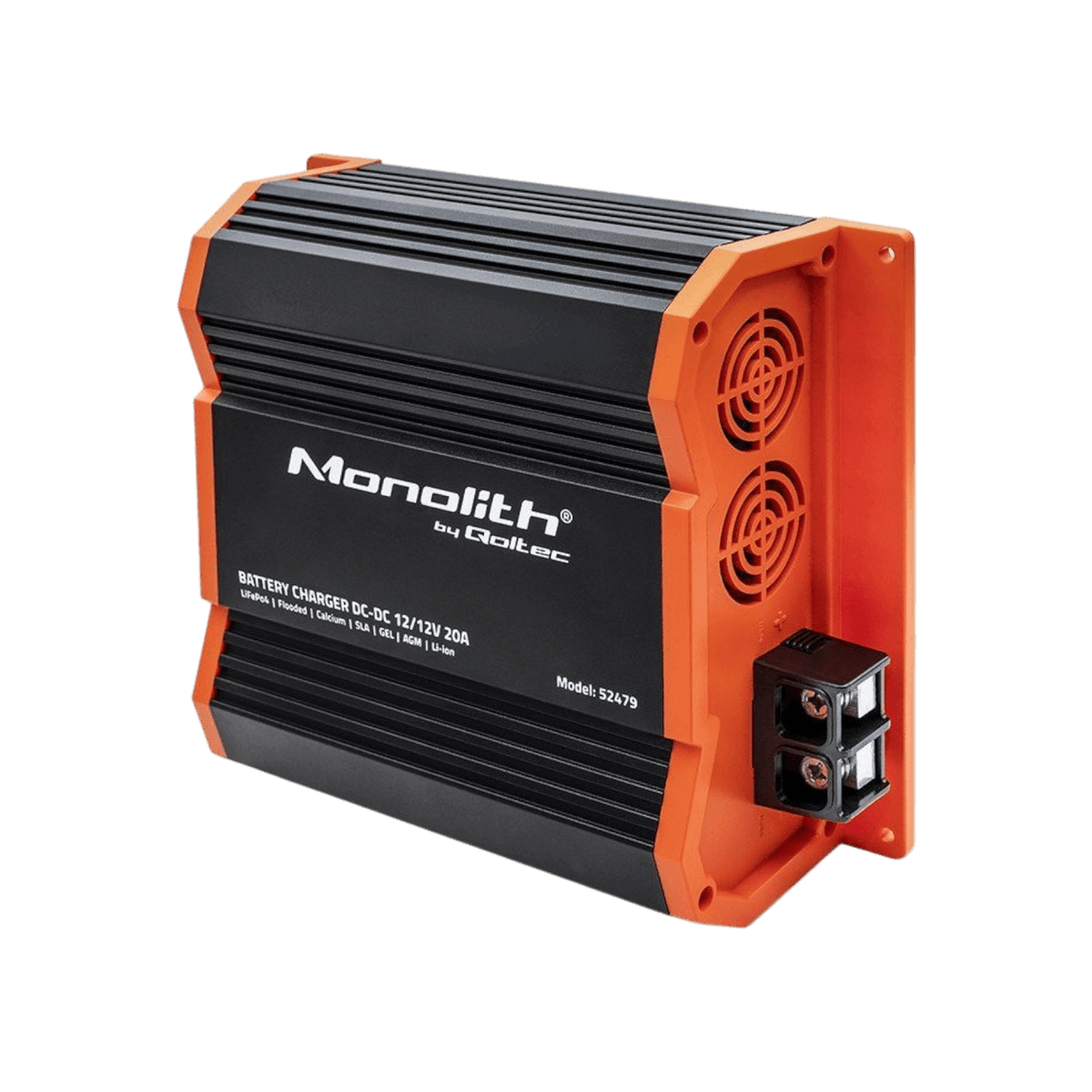 Ładowarka akumulatorów Qoltec Monolith 52479 DC-DC LiFePO4 AGM GEL 12V-12V 20A 250W.
