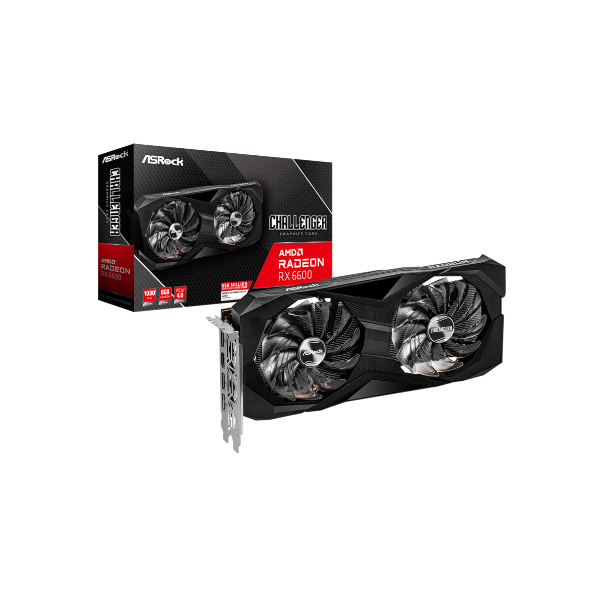 Karta graficzna Asrock Radeon RX 6600 Challenger D 8GB GDDR6.