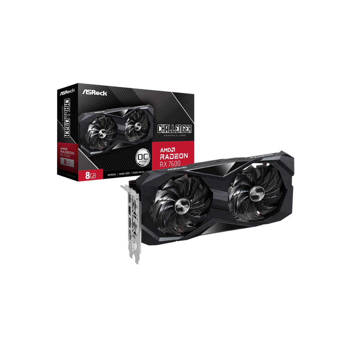 Karta graficzna Asrock Radeon RX 7600 Challenger OC 8GB GDDR6.