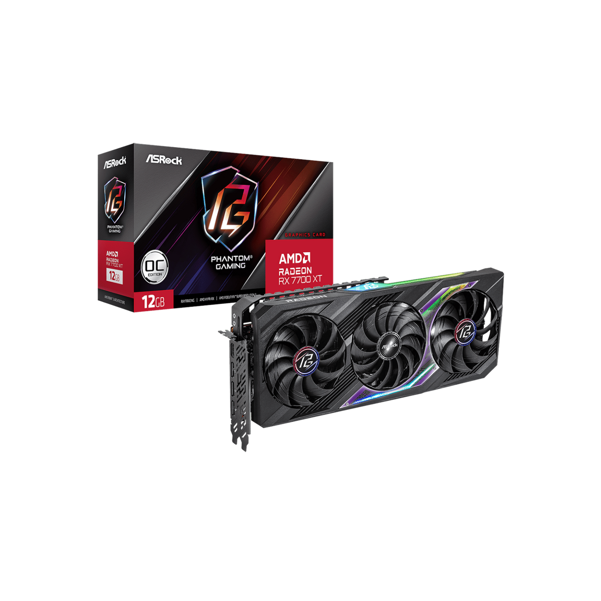 Karta graficzna Asrock Radeon RX 7700 XT Phantom Gaming OC 12GB GDDR6.