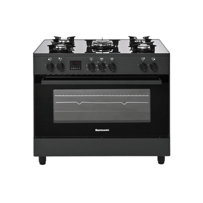 Kuchnia gazowo-elektryczna Ravanson KWGE-K90 Glass Black.