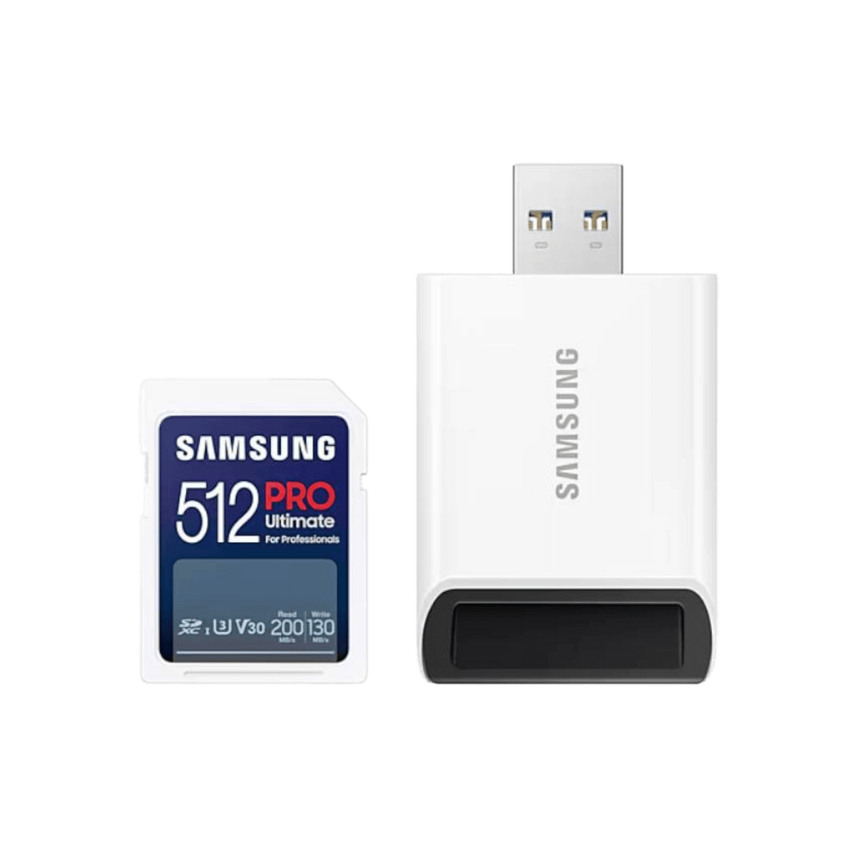 Karta pamięci SD Samsung PRO Ultimate 2023 SDXC UHS-I 512GB z czytnikiem.