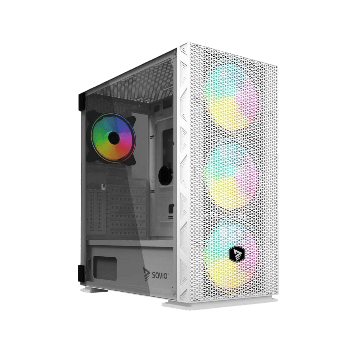 Obudowa Savio Raptor White X1 ARGB Mesh/Glass.