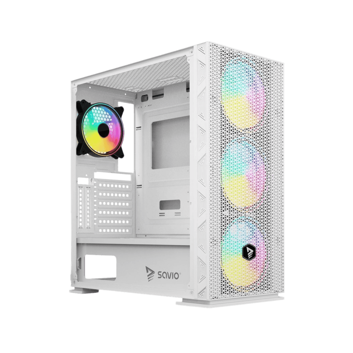 Obudowa Savio Raptor White X1 ARGB Mesh/Glass.