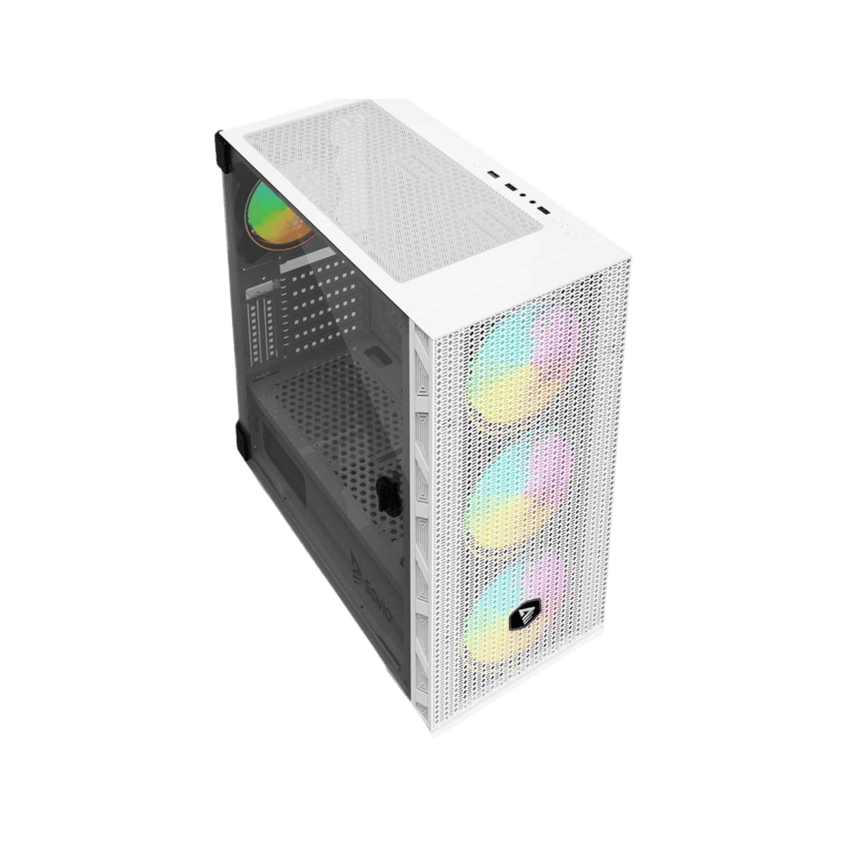 Obudowa Savio Raptor White X1 ARGB Mesh/Glass.
