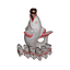 Szklana rybka z porcelany.