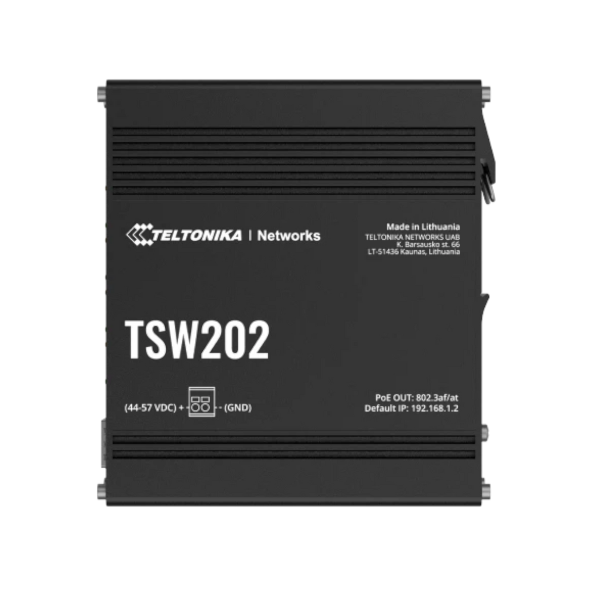Switch zarządzalny Teltonika TSW202 8xGbE 2xSFP PoE+.