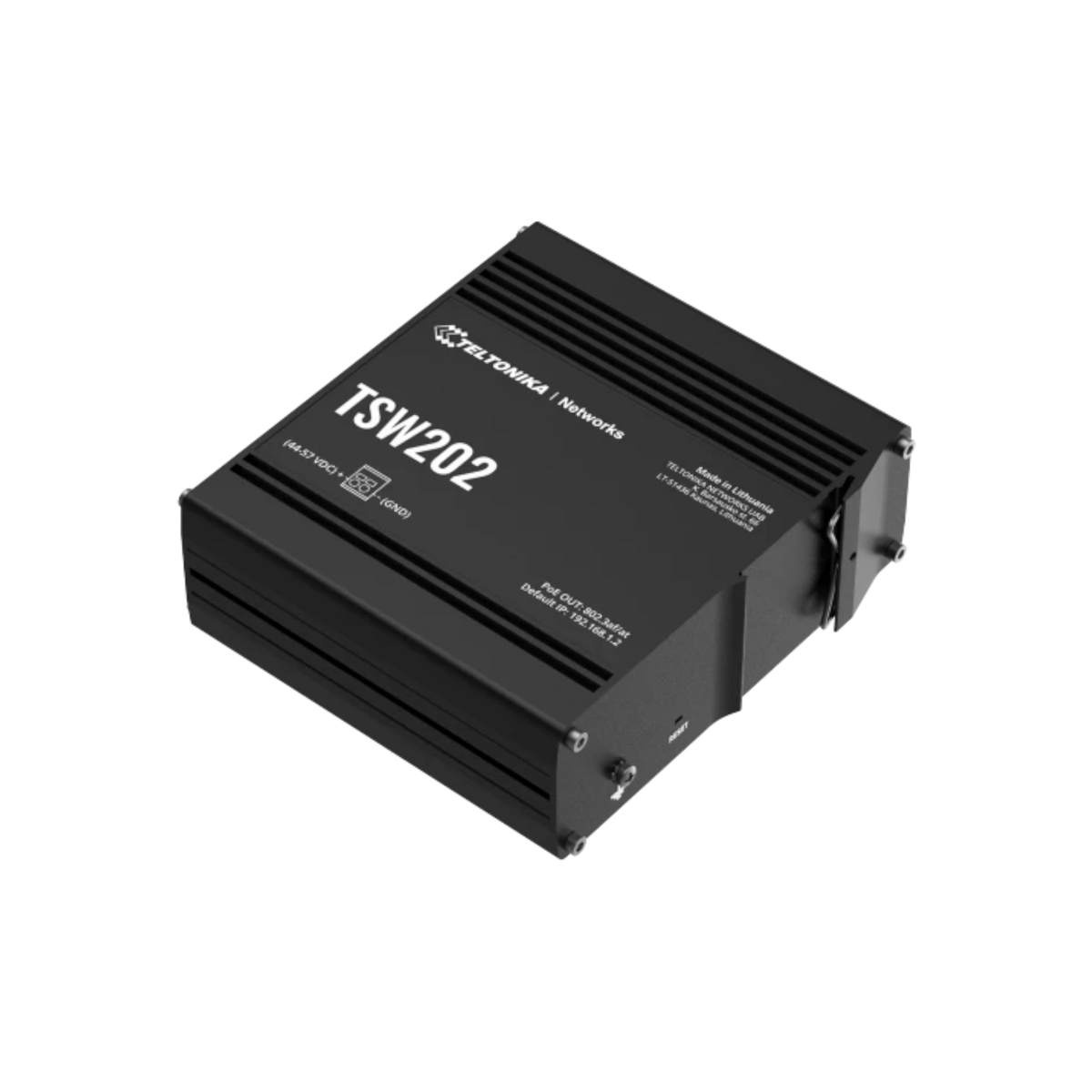 Switch zarządzalny Teltonika TSW202 8xGbE 2xSFP PoE+.