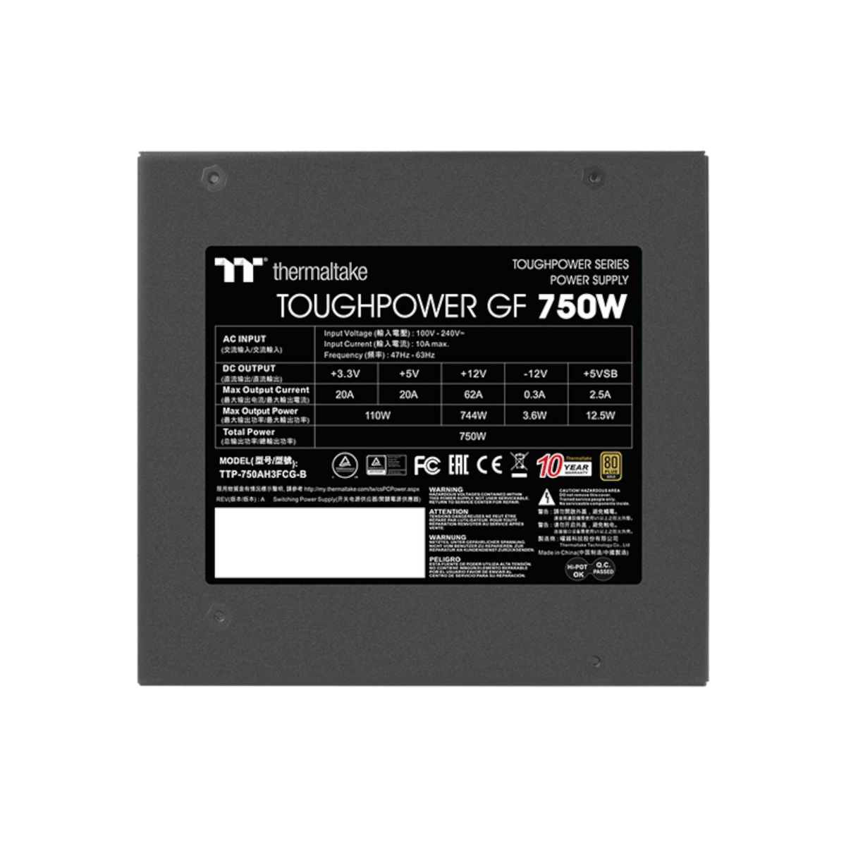 Zasilacz komputerowy Thermaltake Toughpower GF 750W 80 Plus Gold.